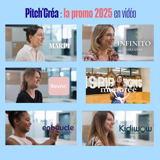 Portrait des six lauréates de la promo 2025 de Pitch'Créa
