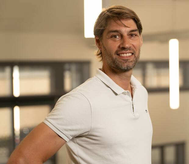 Photo portrait d'Antoine Maret, Directeur open innovation à ImpACT au sein des Laboratoires Expanscience