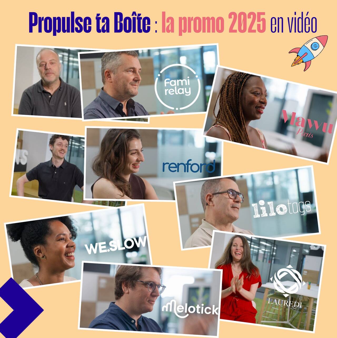 Portraits des lauréats de la promo 2025 du Propulse ta Boîte